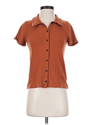 Madewell Ribbed Polo Button-Front Tee (view 1)