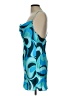 Zara Graphic Blue Cocktail Dress Size L - photo 5
