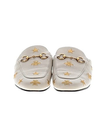Gucci Leather Bee Embroidered Princetown Horsebit Mules (view 2)