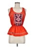 GB 100% Polyester Orange Sleeveless Blouse Size M - photo 1