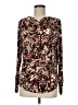Chico's Animal Print Brown Long Sleeve Blouse Size Med (1) - photo 1