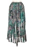 Philippe Marques 100% Polyester Paisley Teal Casual Skirt Size 6 - photo 1