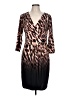 Jennifer Lopez Animal Print Brown Cocktail Dress Size L - photo 1
