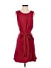 KAUFMANFRANCO 100% Polyester Solid Red Casual Dress Size 4 - photo 1