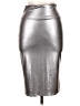 Rainbow Metallic Silver Faux Leather Skirt Size L - photo 1