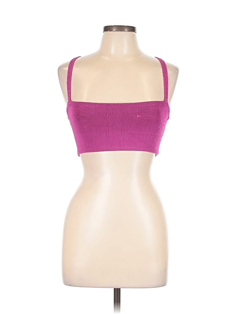 Pre-owned Calle Del Mar Tank Top Pink Strapless Neckline Tops