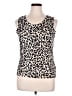 Talbots Animal Print Ivory Tank Top Size XL - photo 1