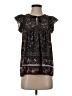 Ulla Johnson 100% Silk Black Short Sleeve Silk Top Size 4 - photo 1