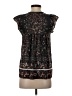 Ulla Johnson 100% Silk Black Short Sleeve Silk Top Size 4 - photo 2