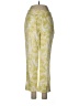 Kate Hill Print Yellow Casual Pants Size 6 Petite - photo 1