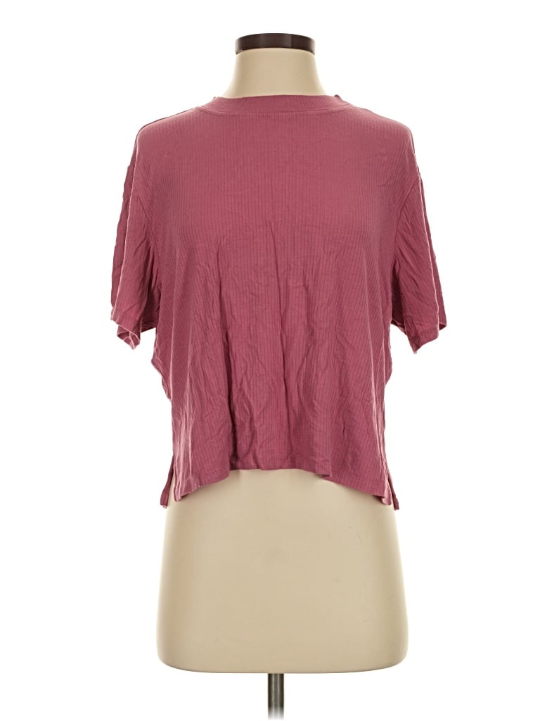 Pre-owned Honeydew Short Sleeve T-shirt In Burgundy