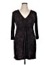 Daisy Fuentes Paisley Black Casual Dress Size XL Petite - photo 1