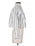 Everlane 100% Cotton Stripes Silver Long Sleeve Blouse Size XXS - photo 4