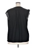 Ann Taylor LOFT 100% Polyester Black Sleeveless Blouse Size 18 - photo 2