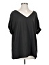 Amaryllis 100% Polyester Black Short Sleeve Blouse Size XL - photo 1