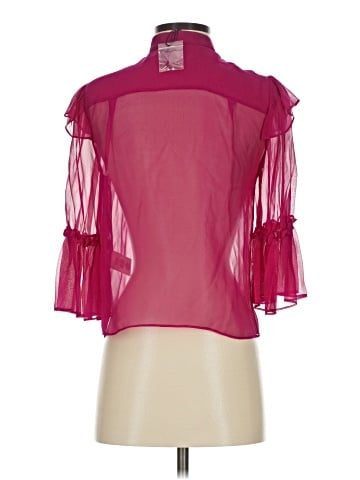 Alice + Olivia Short Sleeve Silk Top (view 2)