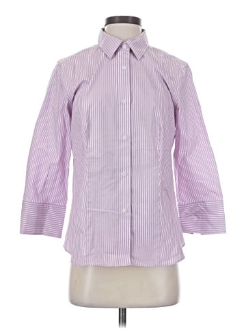 Jones New York Signature 3/4 Sleeve Button-Down Shirt (view 1)
