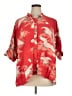 Citron Tropical Red 3/4 Sleeve Silk Top Size 1X - photo 1