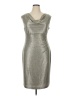 Connected Apparel Metallic Silver Cocktail Dress Size 16 - photo 1