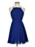 Silence and Noise 100% Polyester Solid Blue Cocktail Dress Size 0 - photo 1