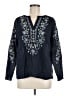 J.Jill Blue Long Sleeve Blouse Size M (petite) - photo 1