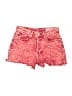 Rag & Bone 100% Cotton Paisley Red Denim Shorts Size 26 waist - photo 1