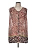 CAbi 100% Polyester Animal Print Brown Sleeveless Blouse Size M - photo 1