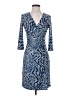 Laundry by Design Print Blue Cocktail Dress Size 2 - photo 1