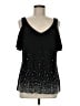 S. Levine Black Short Sleeve Top Size M - photo 1