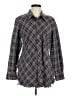 CAbi Plaid Gray Long Sleeve Button-Down Shirt Size M - photo 1