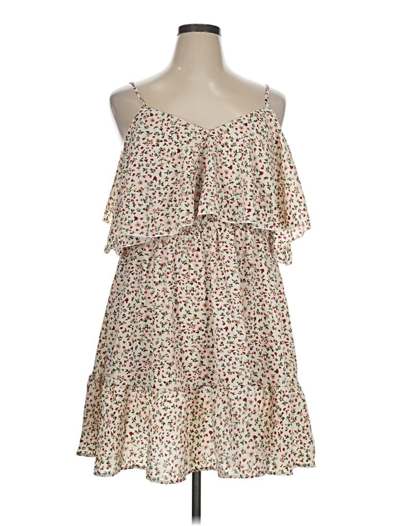 Pre-owned Shein Curve Casual Dress In Ivory