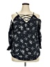 Papermoon Blue 3/4 Sleeve Blouse Size XXL - photo 1