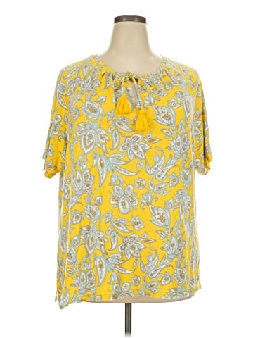 Isaac Mizrahi LIVE! Short Sleeve Blouse (view 1)
