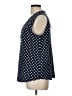 Adrianna Papell Polka Dots Blue Sleeveless Blouse Size L - photo 5