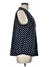 Adrianna Papell Polka Dots Blue Sleeveless Blouse Size L - photo 4