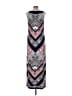 Studio One Graphic Gray Casual Dress Size L - photo 2