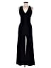 Socialite Solid Black Jumpsuit Size L - photo 1