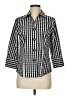 Assorted Brands Checkered-gingham Black 3/4 Sleeve Button-Down Shirt Size 6 - photo 1