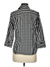 Assorted Brands Checkered-gingham Black 3/4 Sleeve Button-Down Shirt Size 6 - photo 2