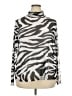 Attitudes by Renee Animal Print Silver Long Sleeve Blouse Size 2X - photo 1