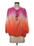 YFB 100% Rayon Ombre Orange 3/4 Sleeve Blouse Size XS - photo 1