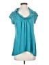 Deletta Teal Short Sleeve Top Size S - photo 1
