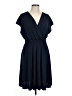 Shein Solid Blue Casual Dress Size 12 - photo 1