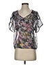 Willow & Clay 100% Polyester Gray Short Sleeve Blouse Size S - photo 1