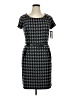 AB Studio Houndstooth Gray Casual Dress Size 14 - photo 1