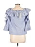 Assorted Brands Blue 3/4 Sleeve Blouse Size XS - photo 2