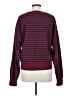 Evereve Stripes Burgundy Pullover Sweater Size M - photo 2