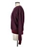 Evereve Stripes Burgundy Pullover Sweater Size M - photo 5