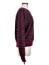 Evereve Stripes Burgundy Pullover Sweater Size M - photo 4