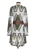 Vocal Print Gray Casual Dress Size S - photo 2